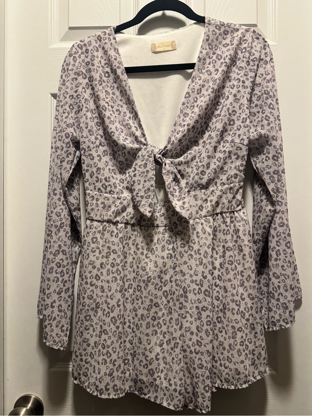 Altar'd State Leopard Tie-Front Romper